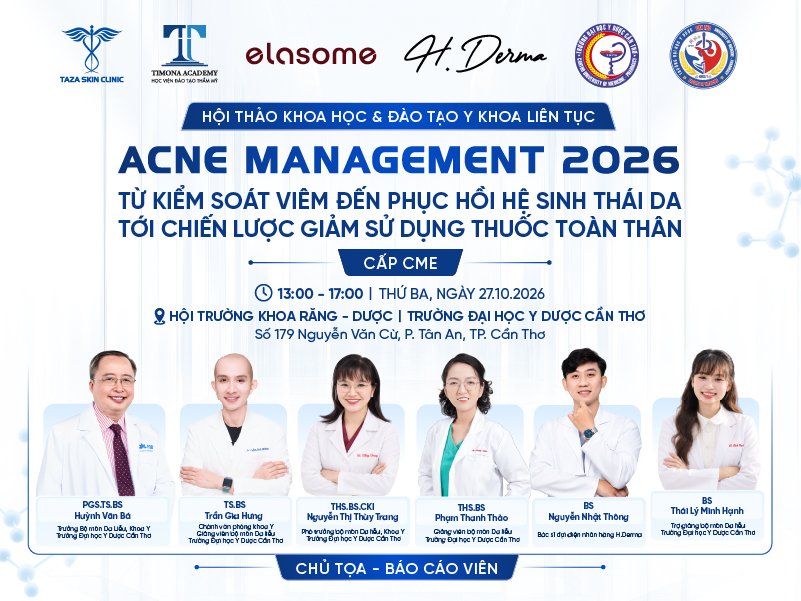 Hội thảo khoa học và đào tạo y khoa liên tục ACNE MANAGEMENT 2026 tại Trường Đại học Y Dược Cần Thơ