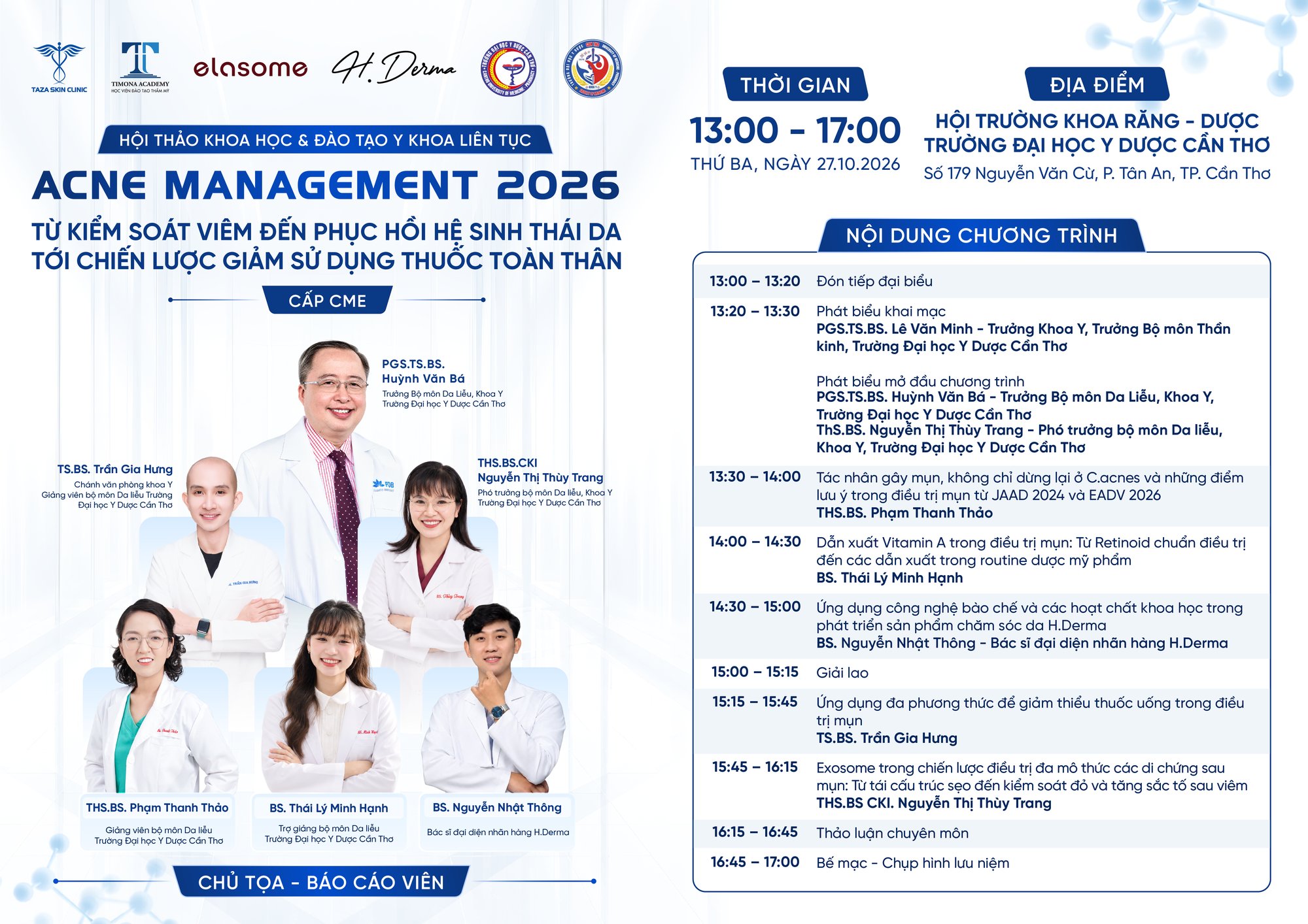 Thư mời hội thảo ACNE MANAGEMENT 2026